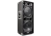 A single passive speaker with dual 10 inch woofers.